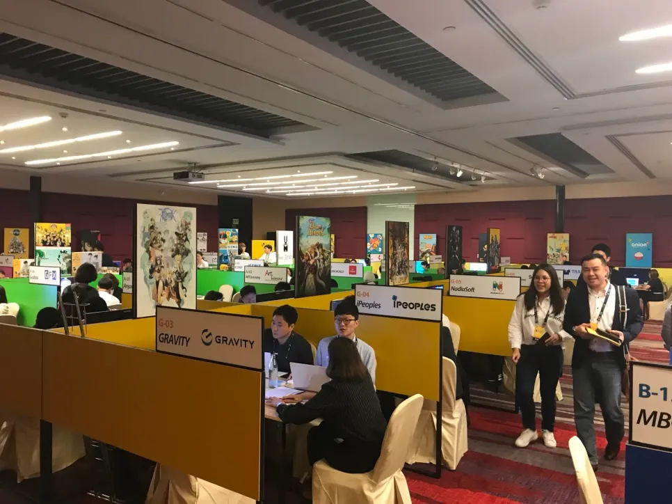 도현님이 진행했던 2018 K-CONTENT EXPO in Thailand의 바이어 매칭 현장 (약 50개 콘텐츠/IP 국내 기업들이 참여)